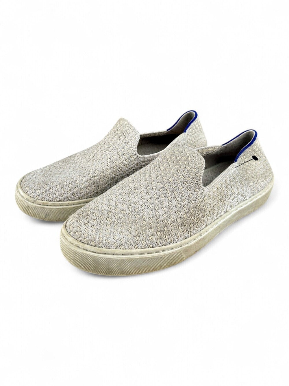 Rothy's Slip-On Knit Sneakers Flats Ivory/Beige Size 6.5